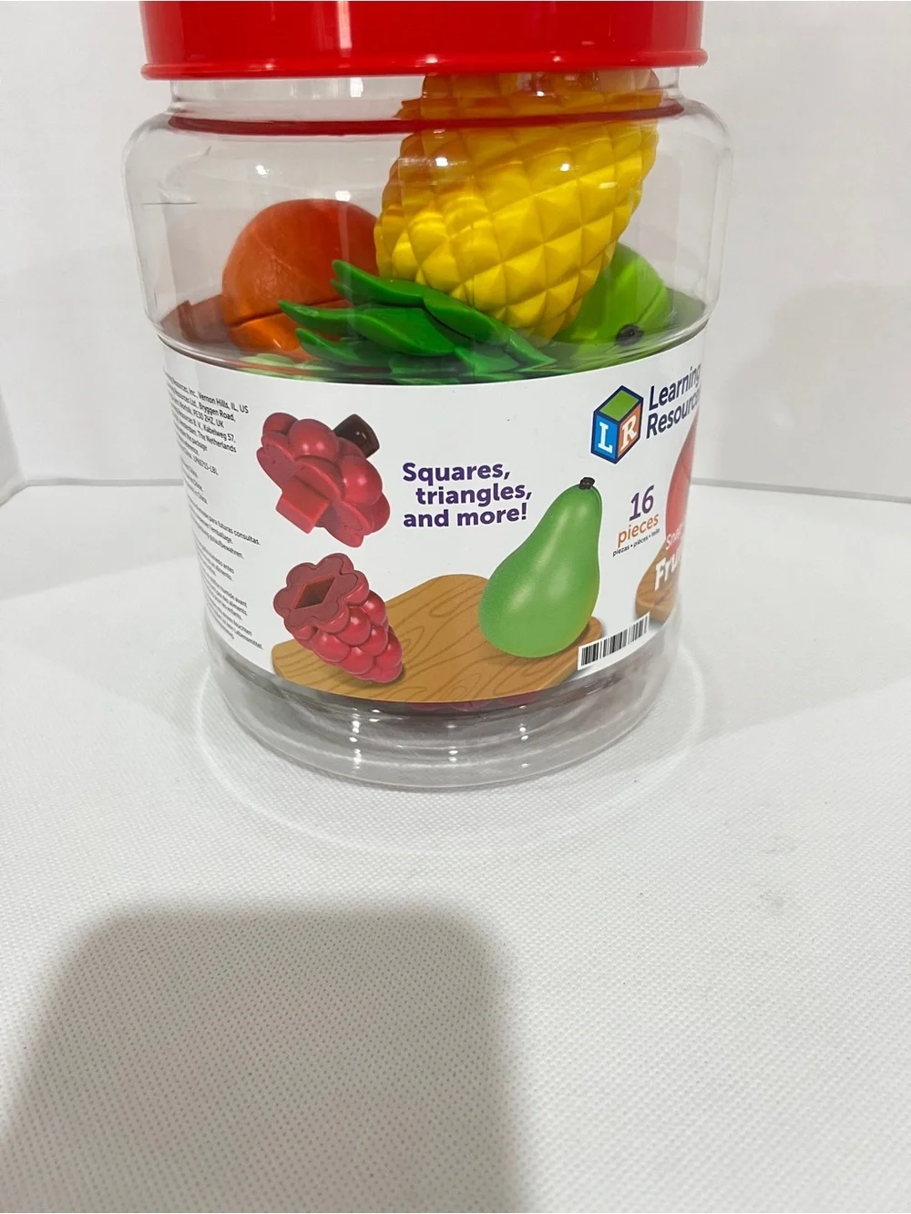 Learning Resources Snap-N-Learn Fruit Shapers 16 Pieces Ages 2+ Shape & Colors
